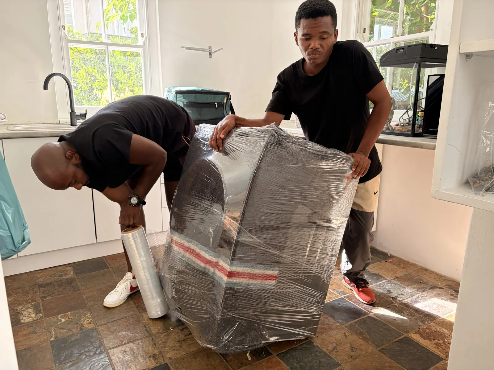 Shrink wrapping appliances for extra security